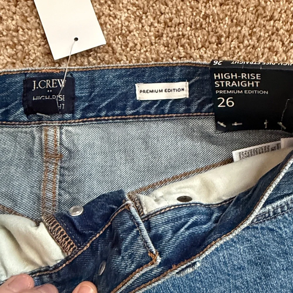 NWT J Crew Premium Edition High-rise straight, 26